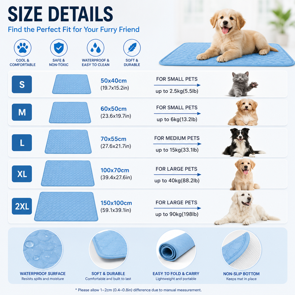 Dinalfy™ IceSilk Cooling Mat for Dogs & Cats